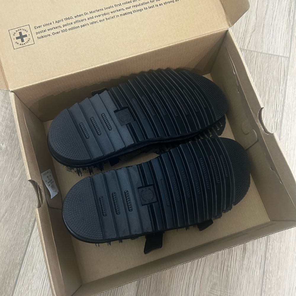 Dr. Martens Tan and Black Platform Sandals - Picture 4 of 6